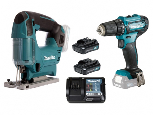 Шуруповерт MAKITA DF333DWYE + Аккум. лобзик MAKITA JV101D