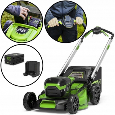 Бесщеточная самоходная аккумуляторная газонокосилка Greenworks GD60LM51SPK4 (2514307UB)