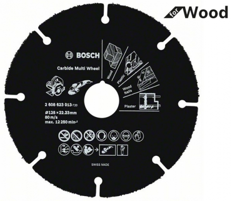 Универсальный отрезной круг Bosch Multi Wheel 125 мм (для болгарки по дереву)