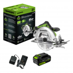 Аккумуляторная циркулярная пила GreenWorks GD24CS165 с аккумулятором