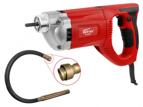 Вибратор глубинный WORTEX CV 2012 в кор. + Вал 2 м с вибронаконечником 35 мм