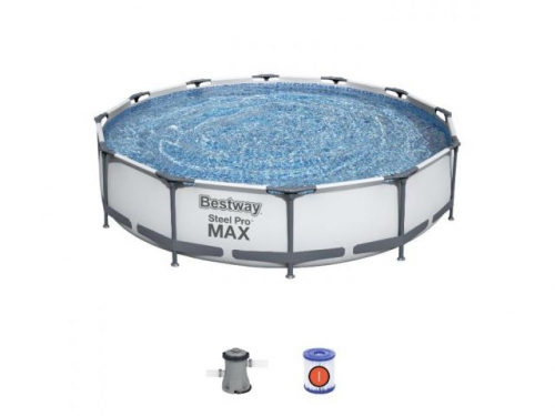 Каркасный бассейн Steel Pro MAX, 366 х 76 см + фильтр-насос, BESTWAY (56416)