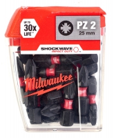 Бита ударная MILWAUKEE SHOCKWAVE PZ2 25 мм (25 шт.)