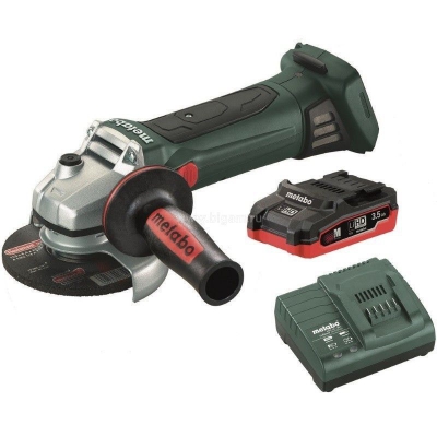 Аккумуляторная болгарка Metabo W18 LTX125 T03330 аккумулятор + зарядное