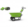 Аккумуляторная садовая тележка GreenWorks G40GCK4 40В в комплекте АКБ + Зарядное