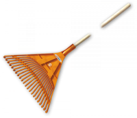 Грабли веерные BRADAS - 22 зубца, черенок деревянный, KT-CX22B
