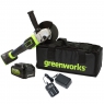 Болгарка бесщеточная Greenworks GD24AGK2 24В (в комплекте АКБ 2А/ч + ЗУ)