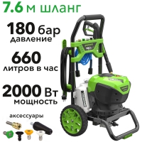 Мойка высокого давления бесщеточная Greenworks GDPW-Semi-P15 5106007
