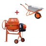 Бетоносмеситель Skiper CM-150 + Тачка строительная