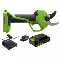 Секатор аккумуляторный бесщеточный Greenworks PR24320UA 24V (в комплекте АКБ 2А/ч + ЗУ)