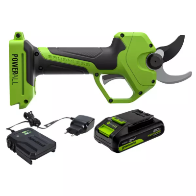 Секатор аккумуляторный бесщеточный Greenworks PR24320UA 24V (в комплекте АКБ 2А/ч + ЗУ) Секатор аккумуляторный бесщеточный Greenworks PR24320UA 24V (в комплекте АКБ 2А/ч + ЗУ)