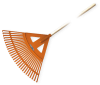 Грабли веерные BRADAS - 27 зубцов, черенок деревянный, KT-CX27W