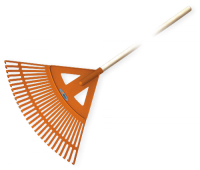 Грабли веерные BRADAS - 27 зубцов, черенок деревянный, KT-CX27W