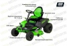 Садовый трактор аккумуляторный Greenworks GC82LT107, 82v, 107 см