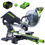 Торцовочная пила аккумуляторная Greenworks GD24MS216K8 24V с аккумулятором