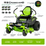 Садовый трактор аккумуляторный Greenworks Zero Turn CrossoverT GC82ZT107 82V 7404107 (107 см) (без аккумул.)