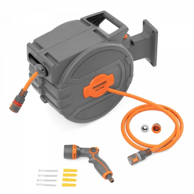 Катушка автоматическая со шлангом Auto Reel x25 и набором для полива DAEWOO DWR 3050