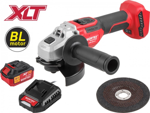 Аккумуляторная бесщеточная болгарка WORTEX CAG 1812-2 E