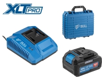 Набор, аккумулятор 4 А*ч и зарядное 1х4 А BULL XLTpro в чем. SET