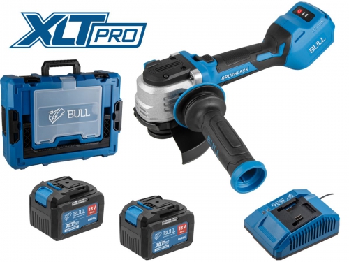 Болгарка бесщеточная BULL CSG 1812-1 SR Xcase XLTpro 2x6 Ач