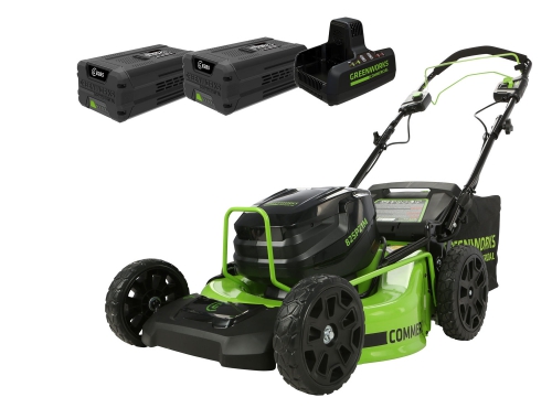 Аккумуляторная газонокосилка GreenWorks GC82LM51SP2 + 2 Аккумулятора 5 А/ч и зарядное