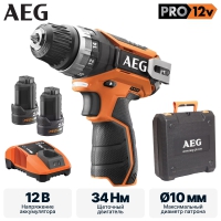 Шуруповерт AEG BS12C2LI-202C