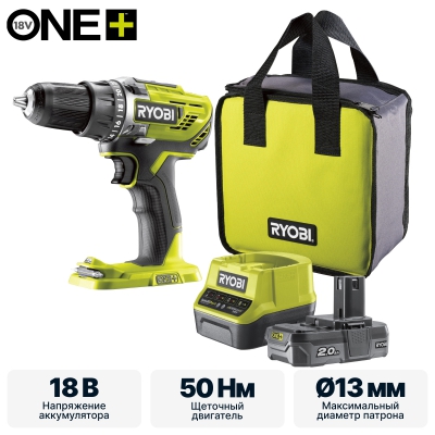 ONE + / Дрель-шуруповерт RYOBI R18DD3-120S ONE + / Дрель-шуруповерт RYOBI R18DD3-120S