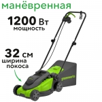 Электрическая газонокосилка GreenWorks GD1200LM32