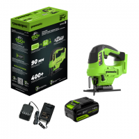 Лобзик аккумуляторный Greenworks GD24JS90 с аккумул. 4 А/ч