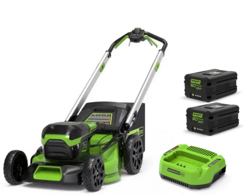 Самоходная аккумуляторная газонокосилка Greenworks GD60LM51SP (2514307COMBO)