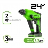 Перфоратор аккумуляторный Greenworks GD24SDS1K2 24В