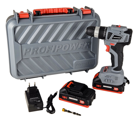Аккумуляторный бесщеточный шуруповерт Profipower MKBL-18BT
